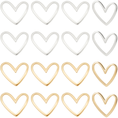 60шт 2 цвета латунные соединительные кольца, разъем сердца