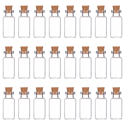 Миниатюрные стеклянные бутылки, с пробками, пустые бутылки желаний, колонка, для аксессуаров для кукольного домика