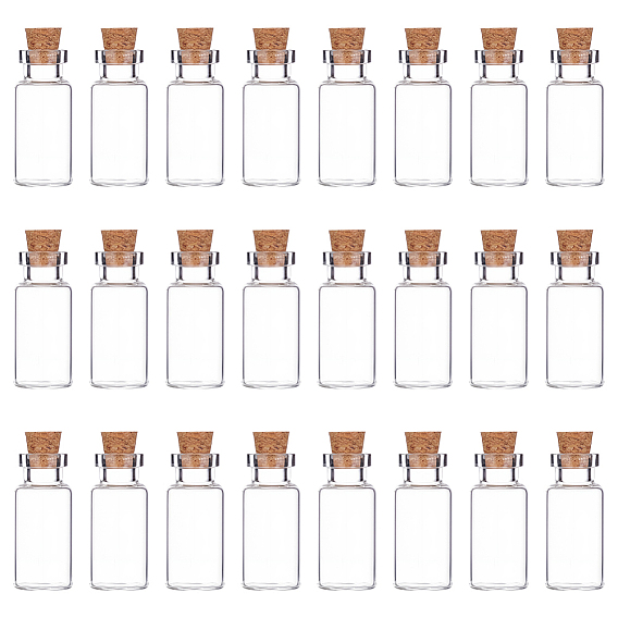 Миниатюрные стеклянные бутылки, с пробками, пустые бутылки желаний, колонка, для аксессуаров для кукольного домика