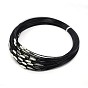 201 Stainless Steel Wire Necklace Cord, Nice for DIY Jewelry Making, with Brass Screw Clasp