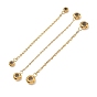 202 Stainless Steel Anti Slip Safety Chain, Chain Extenders with Crimp Beads, Ion Plating(IP), Long-Lasting Plated