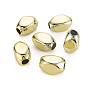 UV Plating Acrylic European Large Hole Beads, Nuggets