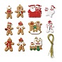 PVC Hanging Decorations, with Cord, Christmas Theme, Mixed Shapes