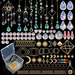 400Pcs DIY Glass Crystal Sun Catcher Hanging Decoration Sets