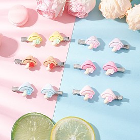 Заколки для волос из смоляной кожи аллигатора для женщин и девочек, гриб