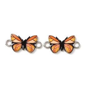 Dijes de conector de esmalte de aleación, Platino, mariposa