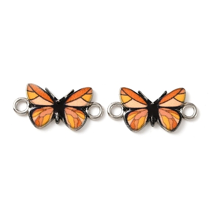Dijes de conector de esmalte de aleación, Platino, mariposa