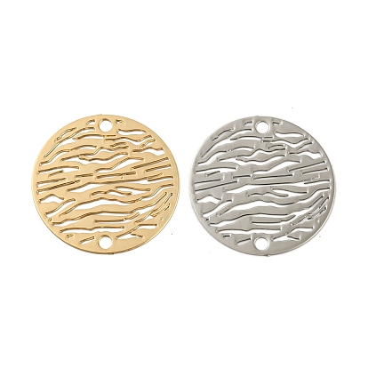 Покрытие стойки латунные полые соединители, долговечный, без кадмия, без никеля и без свинца, плоские круглые металлические украшения с травлением