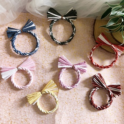 Подвесные украшения в виде венка из бумаги сименава, украшения из веревки из рафии, для домашнего декора своими руками