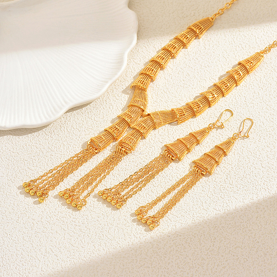 Комплекты из винтажных сплавов с кисточками и ожерелий для женщин