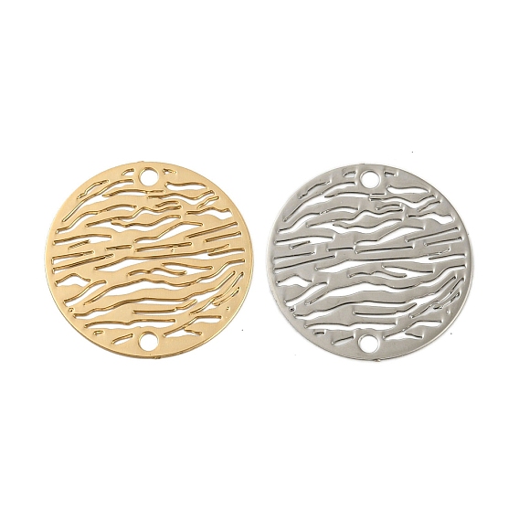 Покрытие стойки латунные полые соединители, долговечный, без кадмия, без никеля и без свинца, плоские круглые металлические украшения с травлением