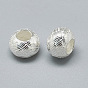 925 Sterling Silver European Beads, Large Hole Beads, Rondelle