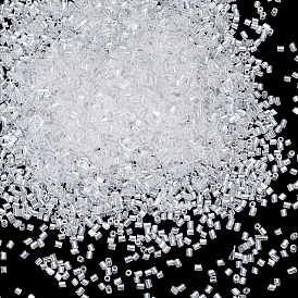 90г перламутровые стеклянные бусины-трубочки