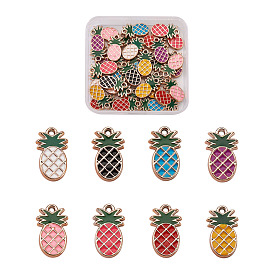 Подвески из эмали и сплава, Диетические аксессуары, ананас, золотые