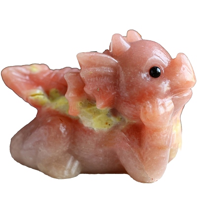 Figuras talladas de dragón de jade natural., para la decoración de escritorio de la oficina en casa