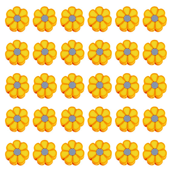 200 бусины из полимерной глины ручной работы., цветок