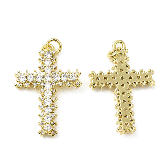 Покрытие стойки латунь микропаве прозрачные подвески из кубического циркония, с целью перехода в кольце, долговечный, без кадмия и без свинца, крест очарование