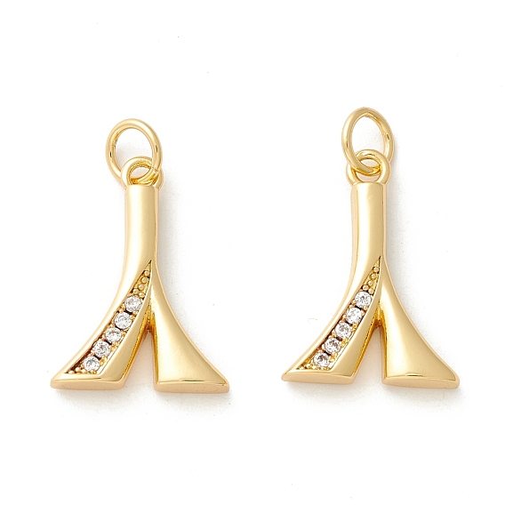 Подвески из экологически чистой латуни с микропаве из прозрачного кубического циркония, долговечный, реальный 18 k позолоченный, без кадмия, без никеля и без свинца, алфавит