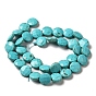 Natural Howlite Beads Strands, Dyed, Faceted, Flat Round