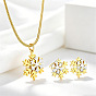 304 Stainless Steel Stud Earrings for Women, Snowflake