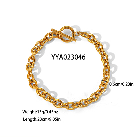 Женские ножные браслеты из нержавеющей стали с цепочкой, золотые