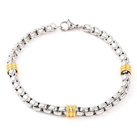 304 Stainless Steel Box Chain Bracelets for Women