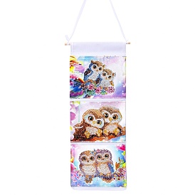 Creative Diamond Painting Hanging Storage Bag Set, Craft Storage Hanging Bag, Diamond Owl Style