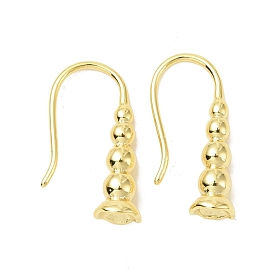 Rack Plating Brass Earring Hooks, Earring Settings, Long-Lasting Plated, Lead Free & Cadmium Free