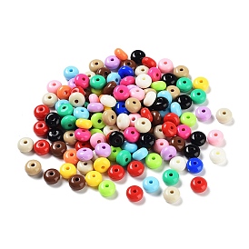 Perles acryliques opaques et lumineuses, rondelle