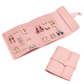 Сумки-органайзеры для сережек из искусственной кожи из ПВХ, прямоугольные