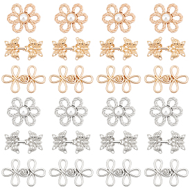 24 наборы 6 стильные застежки-кнопки из сплава, пришивные застежки для аксессуаров к одежде, разнообразные