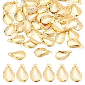 50Pcs 304 Stainless Steel Charms, Shell