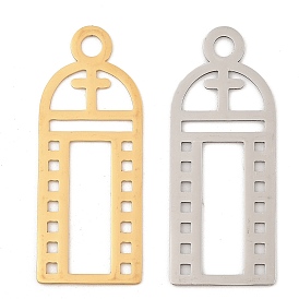 201 из нержавеющей стали большие кулоны, лазерная резка, церковный крест-талисман