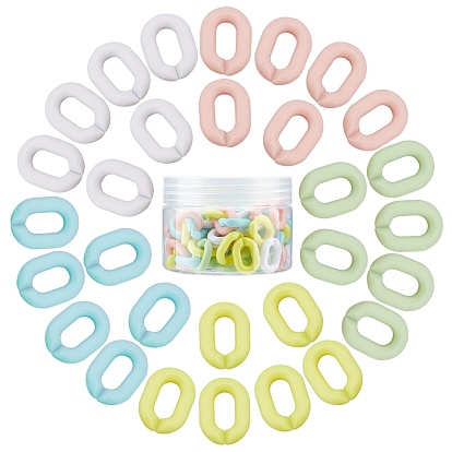 Acrylic Linking Rings, Quick Link Connectors, For Jewelry Chains Making, Oval
