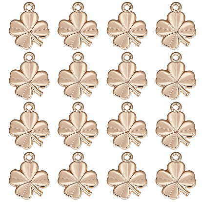 40 шт. Латунные подвески, клевер, без никеля 