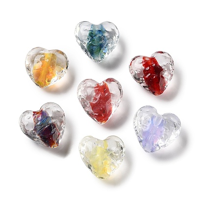 Ручной прозрачные бусины бусины, сердце, чеканный