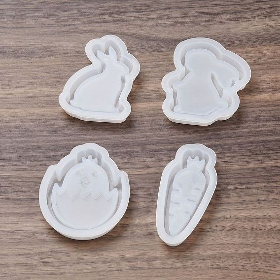 Силиконовые формы на пасхальную тематику, формы для литья смолы, для уф-смолы, изготовление изделий из эпоксидной смолы, белые