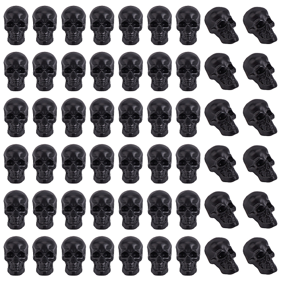 Мини-украшения в виде пластиковых черепов, украшение на Хэллоуин