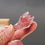 Natural & Synthetic Gemstone Sculpture Display Decorations, for Home Office Desk, Dragon Head