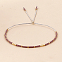 Bracelet coulissant en perles de graines de verre, bracelet réglable