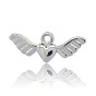 CCB Plastic Pendants, Heart with Wings, 11x28x4mm, Hole: 2mm