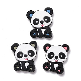 Perles focales en silicone, panda