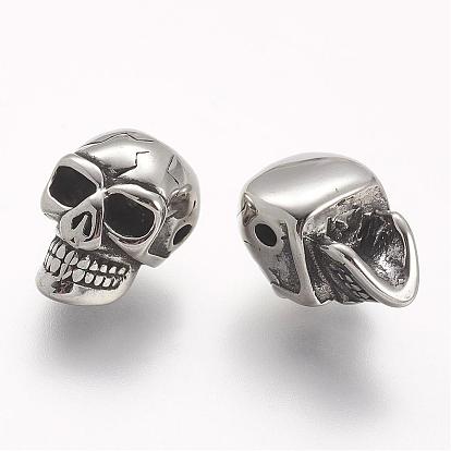 304 Stainless Steel Beads, Skull