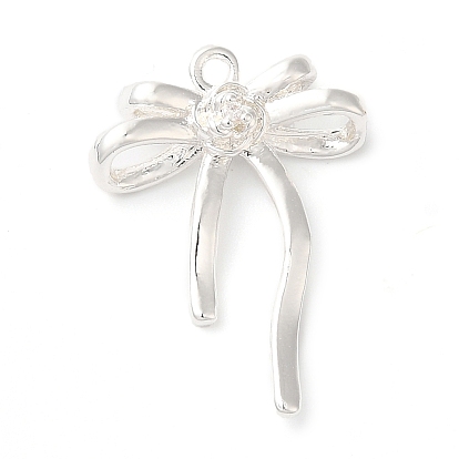 Латунные подвески, без кадмия, без никеля и без свинца, бантик с цветочными подвесками