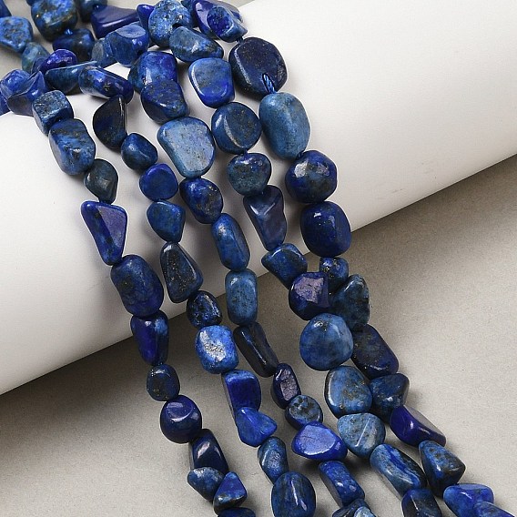 Нитки бусины из натурального ляписа-лазури, чип