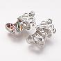 Brass Locket Pendants, Cage Pendants, Rack Plating, Cadmium Free & Nickel Free & Lead Free, Christmas Stocking