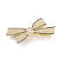 Legierung Kristall Strass Haarspangen, mit Glaswachsperlen, Bowknot mit Blume