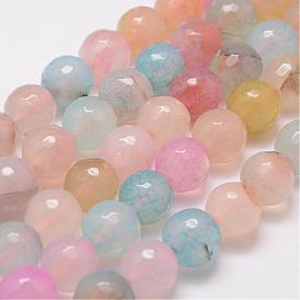Natural Agate Bead Strands, Dyed, Faceted, Round