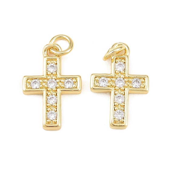 Латунные микро проложить кубического циркония подвески, крест прелести, долговечный, стойки покрытие, без свинца и без кадмия, с целью перехода в кольце