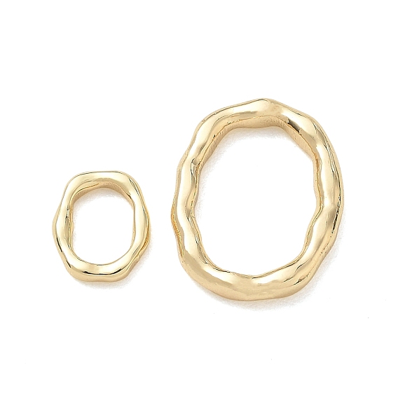 304 Edelstahl verbindet Ringe, Textur oval, langlebig überzogen